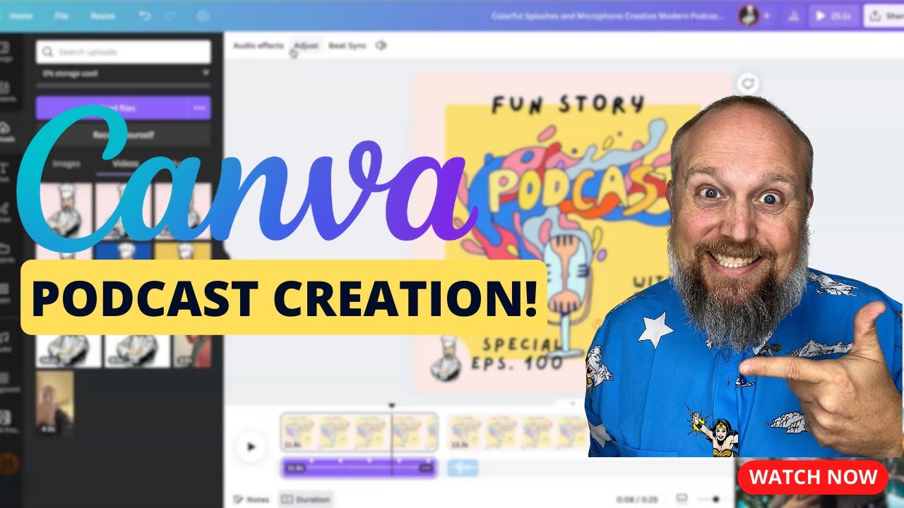 Mężczyzna regulujący poziomy dźwięku w programie Audacity na ekranie