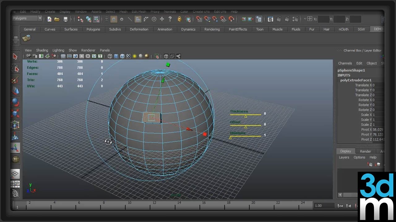 szkielet postaci w 3ds Max z widocznymi kośćmi i więzadłami